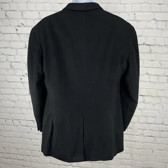 Armani Black Cashmere Soft 3 Button Vented Notch Blazer Italy Made Size 41